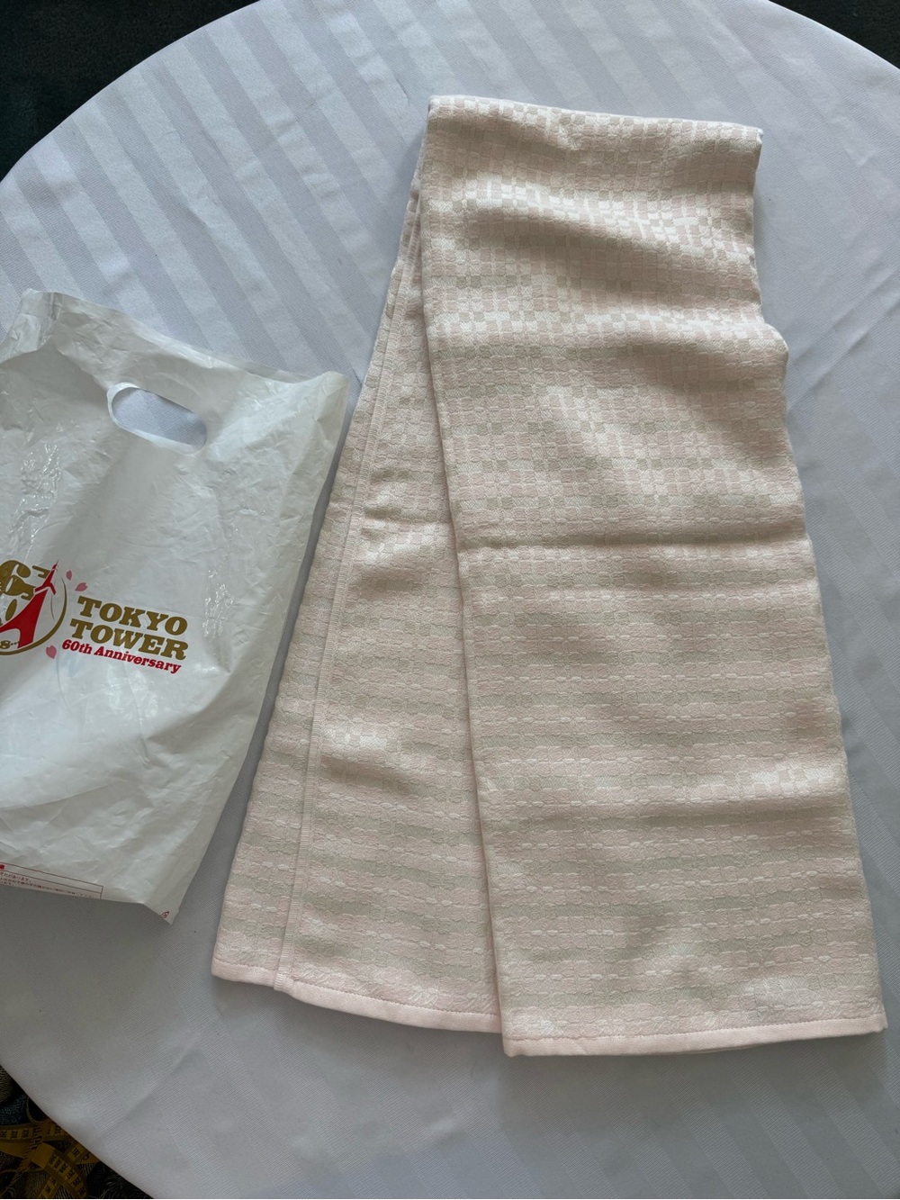 Authentic Imabari towel light pink Textured premium cotton scarf Japan made New